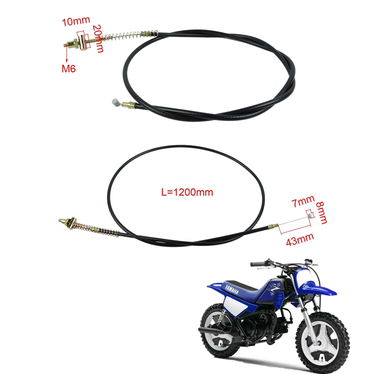 120cm Motorcycle Bicycle Brake Wire Cable for Yamaha PW50 PY50 YZinger