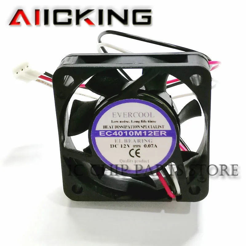 Ventilador para Evercool Ec4010m12er dc 12v 0.07a 40x40x10 mm Ventilador de Refrigeração de Servidor de Fios em Estoque