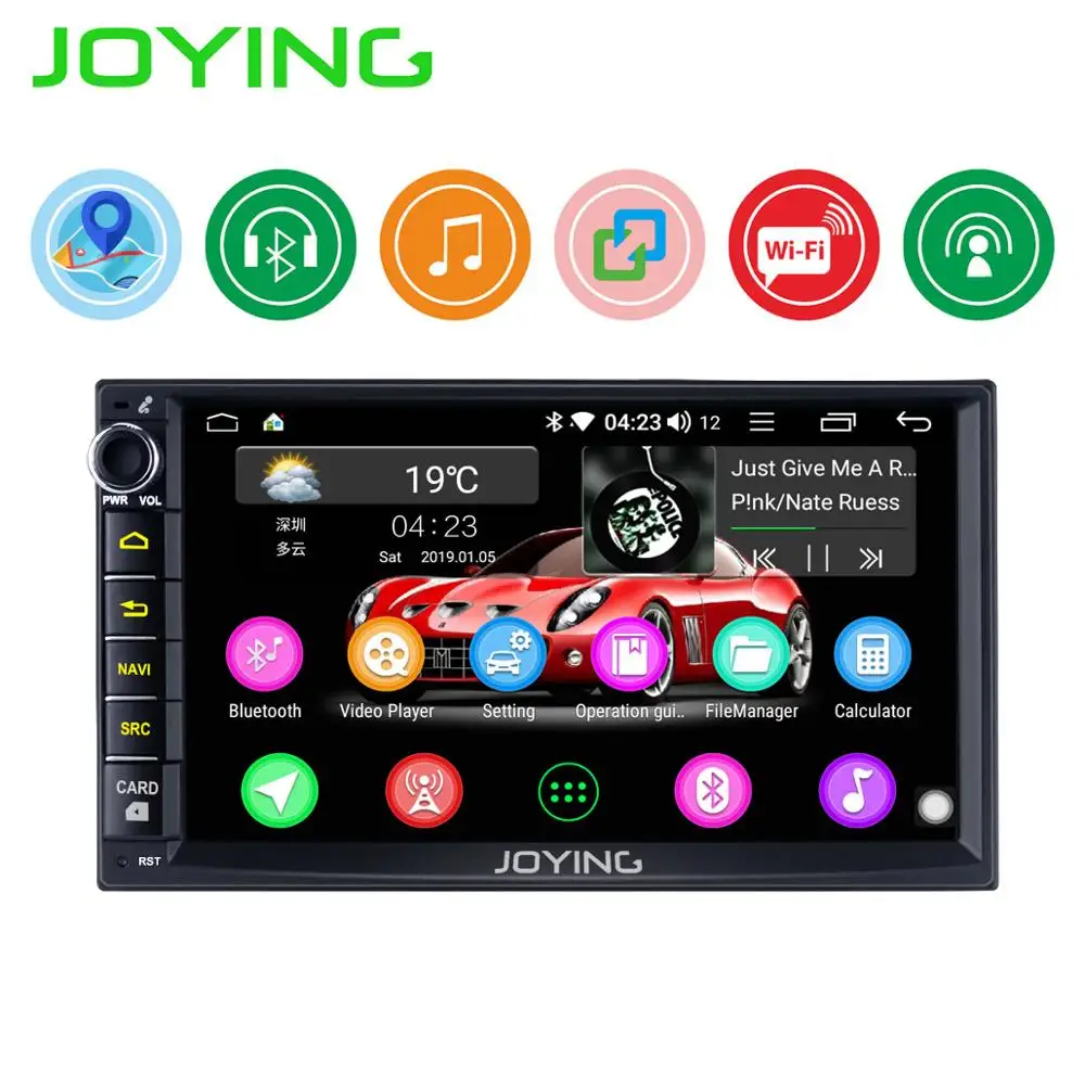 

Joying 7" Double 2 Din Android 5.1.1 Lollipop Universal Car Radio Quad Core 1024*600 HD Car GPS Navigation Best Head Unit