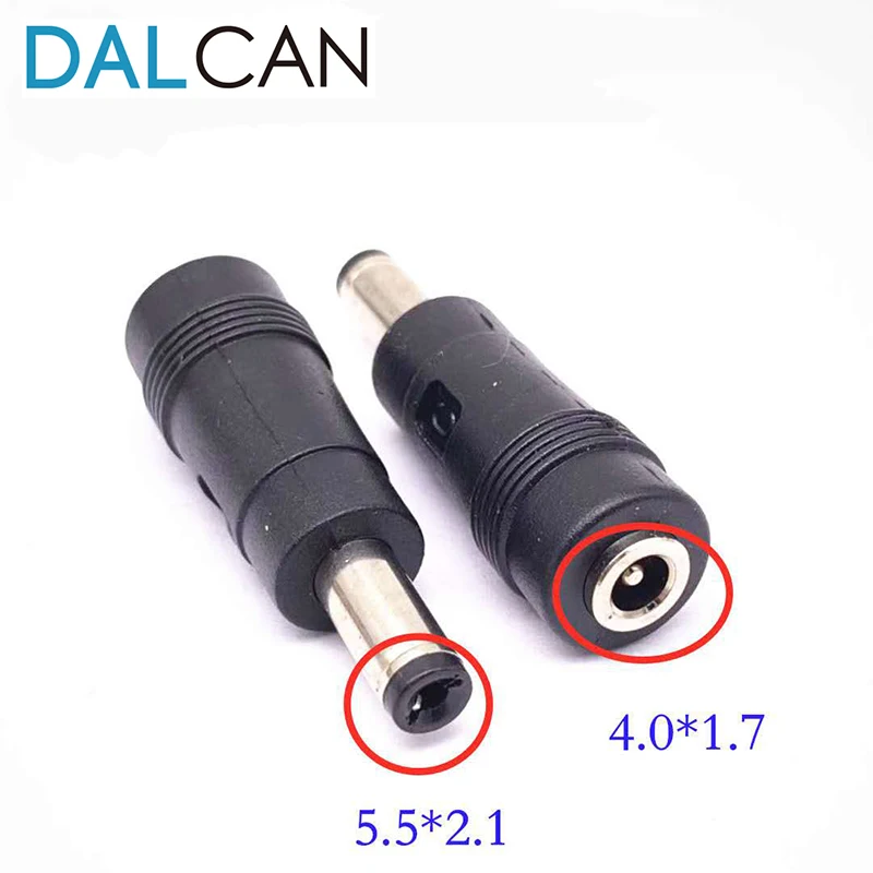

DALCAN 1 шт./лот 5,5x2,1 мм штекер до 4,0x1,7 мм Женский DC Мощность разъем адаптера ноутбука 5,5x2,1 до 4,0 x1.7