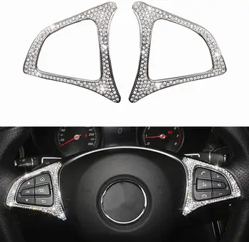 

Bling Steering Wheel Button Decorative Framefor Mercedes Benz Compatible A B C V Class CLA GLA CLS GLC GLE GLS SLC CLS GLC GLE