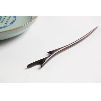 

Ebony Hair Stick Plain Wooden Hair Chopstick Smooth and Rounded Hair Pin for Women(Black)