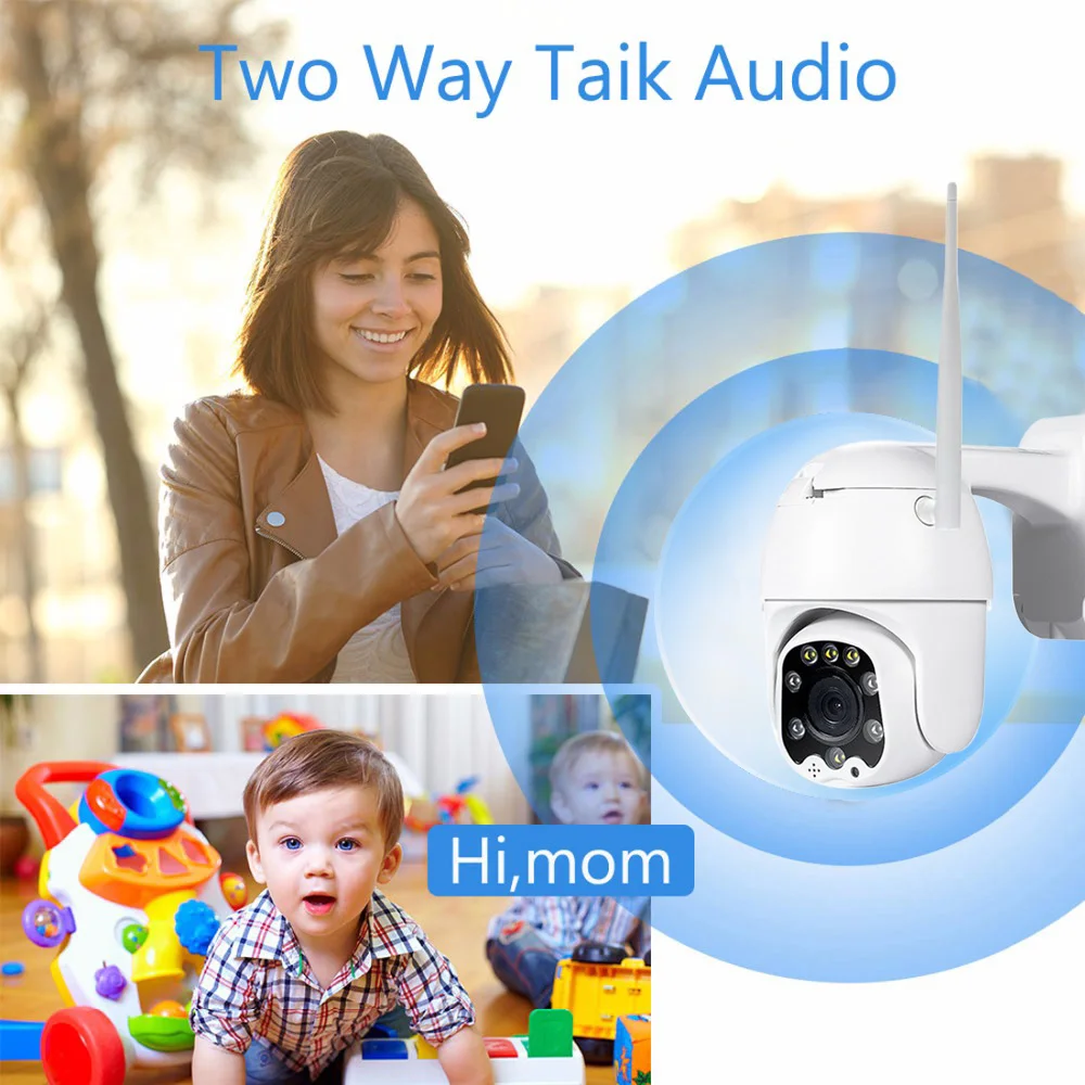 2MP 3MP 5MP наружная беспроводная PTZ IP купольная скоростная камера CCTV камера безопасности 4X зум Onvif двухсторонняя аудио P2P камера wifi Camhi