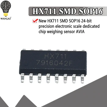 

5PCS HX711 SOP-16 HX711 SOP SOP16 SMD 24-Bit Analog-to-Digital Converter (ADC) for Weigh Scales Weight sensor chip