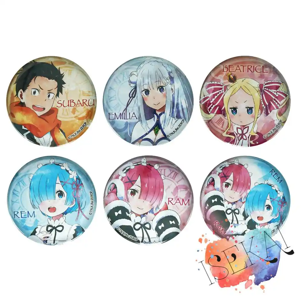Isekai Quartet Anime Isekai Karutetto Konosuba Rezero Over Lord Megumin Tanya Aqua Rem Emilia Metal Badge Brooch Pins Brooches Aliexpress