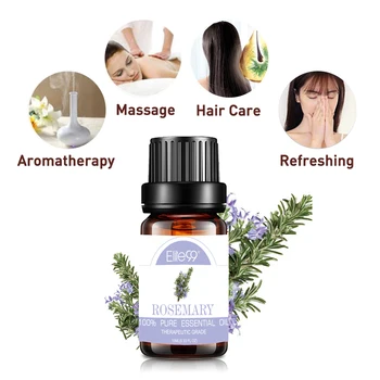 

Elite99 10ml Rosemary Essential Oil for Humidifier Fragrance Aromatherapy Pure Essential Oils Hair Care Refreshing Massage Oil