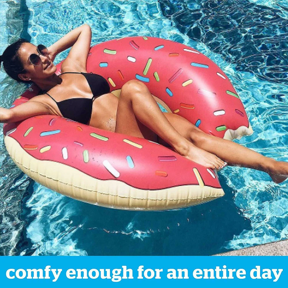 

Swimming Ring Inflatable Donut Pool Buoys Giant Pool Float Summer Outdoor Activitives Beach Party Swimming Pool Accessories