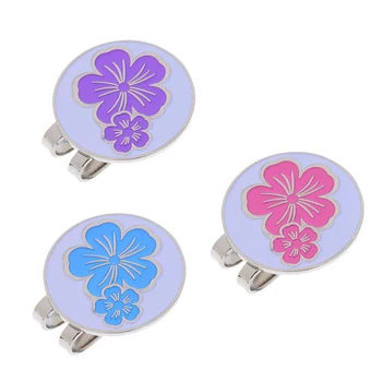 

Flower Alloy Golf Ball Marker with Magnetic Golf Hat Clip, Set of 3, Golfer Gift Golf Accessories