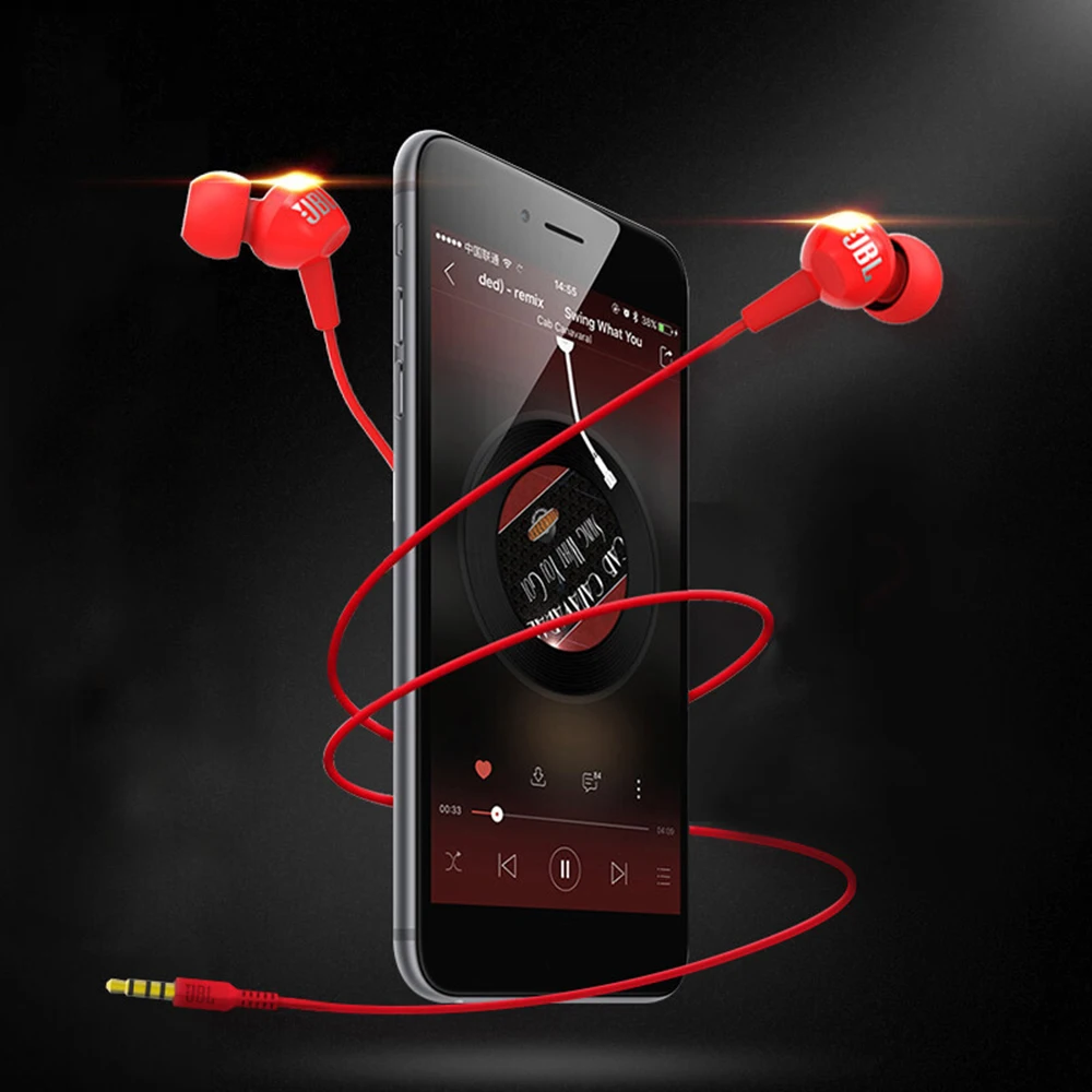 Wholesale 5pcs lot JBL C100Si Stereo Wired Headphones Deep Bass Music Sports 3 5mm Headset In ear Earbuds With MIC By HARMAN