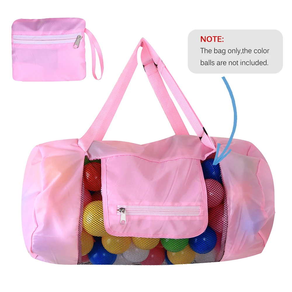 Пляжная сумка из сетки Tote Drawstring пляжный рюкзак для путешествий пляж аквапарк супермаркет - Цвет: Pink