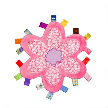 

Baby soothing cloth toy bean bean velvet hand blanket animal with label soothing towel infant ring paper cloth can bite to accom