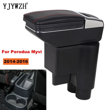 

Armrest box For Perodua Myvi 2014-2016 USB Charging heighten Double layer central Store content cup holder ashtray accessories