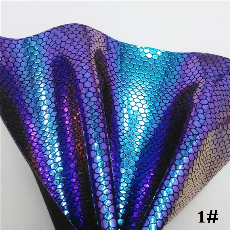 Glitterwishcome 21X29 см A4 размер винил для бантов Радуга змеиная кожа Переливающаяся ткань искусственная кожа листы для бантов, GM545A - Цвет: 1