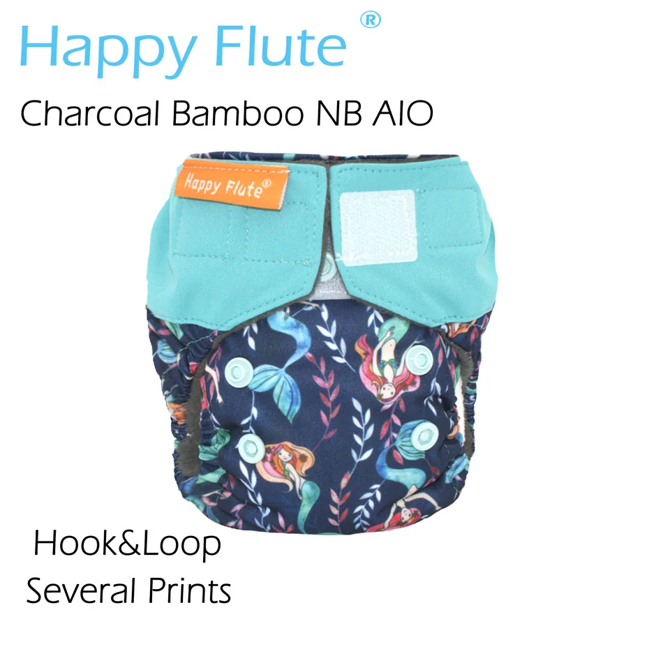 HappyFlute новорожденный уголь Бамбук AIO водонепроницаемый и дышащий подходит для