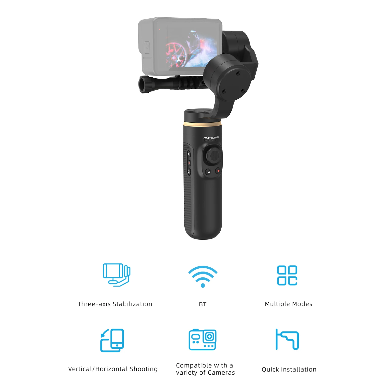 INKEE FALCON 3-Axis Action Camera Handheld Gimbal Stabilizer Anti-Shake Wireless Control for GoPro Hero 9 8/7/6/5 OSMO Insta360