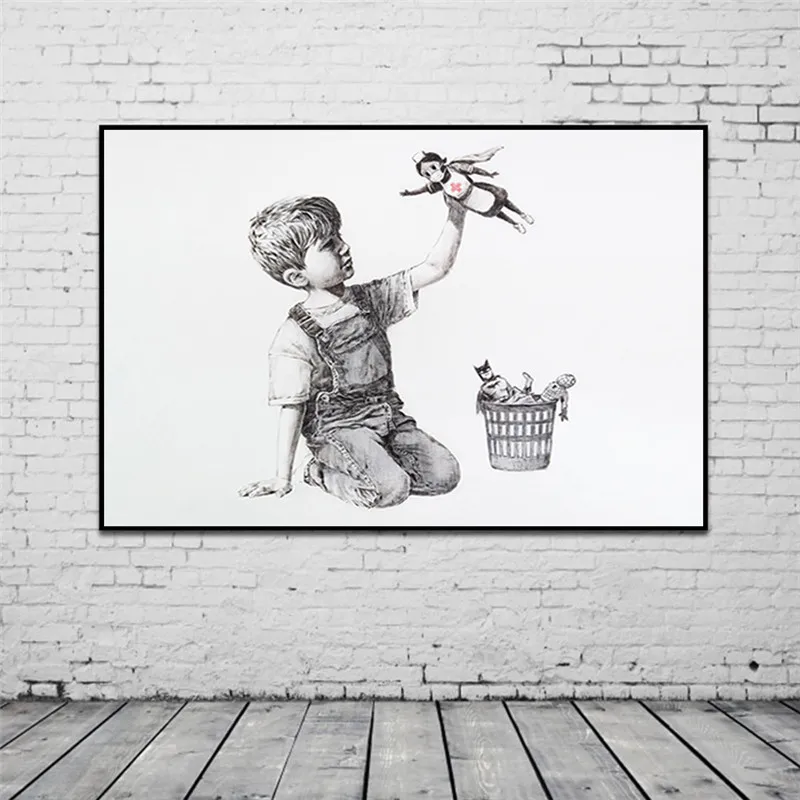 Banksy Game Changer Nurse Tribute Canvas Painting Wall Art Poster and Pictures for Office Hospital Living Room Bedroom Decor | Дом и сад