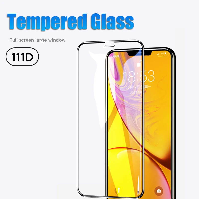 

111D Safety Film Tempered Glass for iPhone 11 Pro X Xr Xs Max Screen Protector Protective Glass for 7 8 6 6S Plus 5 5S SE