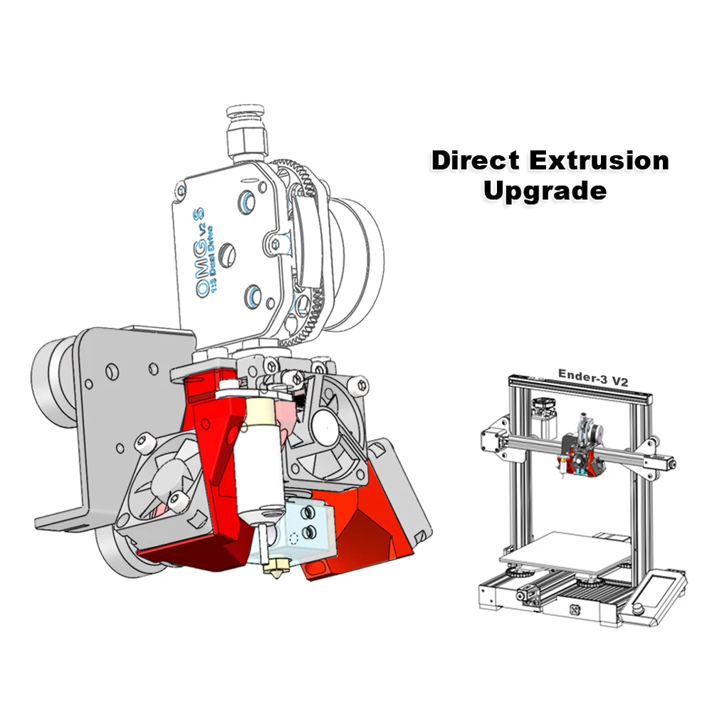 Extrusora para Todos os Hotends Compatível com E3d All Metal Extrusora para Cr10 Cr10s Ender3 Ender Propro Upgrade - Imagem 6