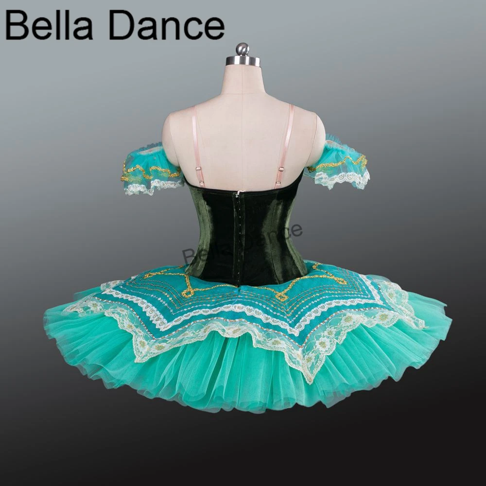 Raymonda Classical Ballet Tutus Aqua Princess Florina Professional Pancake Tutu  Adult Professional Ballet Tutus GreenBT9090