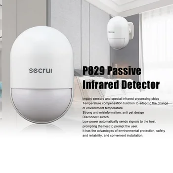 

Secrui P829 Passive Infrared Detector Digital Dual Core Infrared Detector Import Sensors Support Adapter and Battery