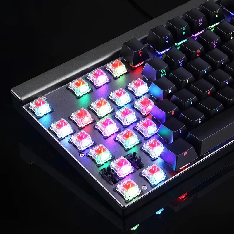 

Mechanical Gaming Keyboard RGB Backlit 104 Keys Outemu Switch Keypad for PC Laptop GV99