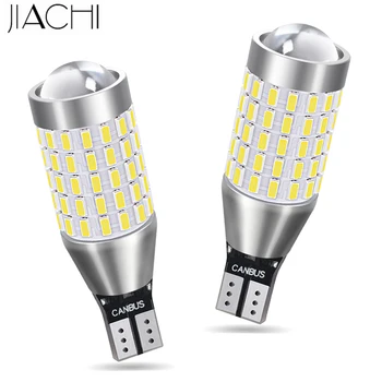 

JIACHI 2pcs T15 W16W LED Bulbs Canbus OBC Error Free 1000Lm 3014 SMD 87LED Auto Car Reverse Lamp Backup Parking Light Lamp White