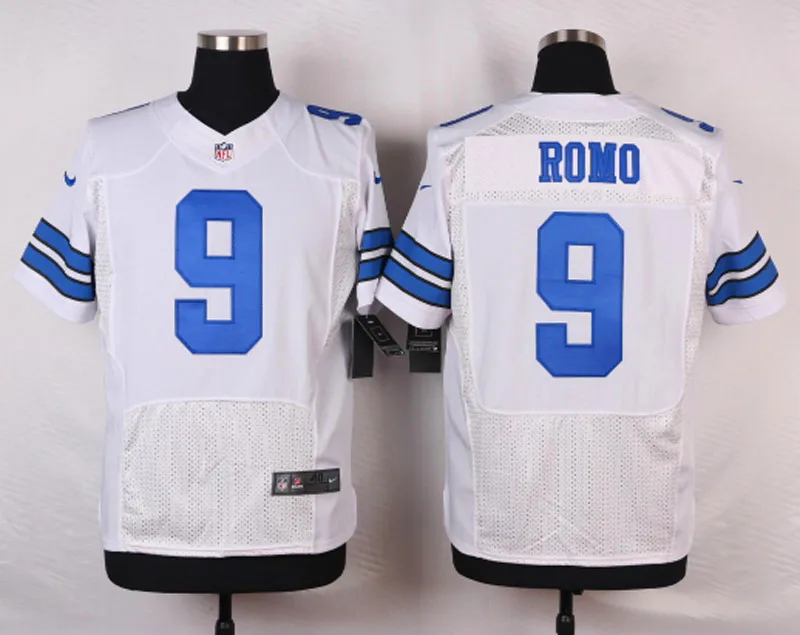 Стилизованный, высокое качество, Dallas s Tony Romo для мужской Джерси - Цвет: Синий