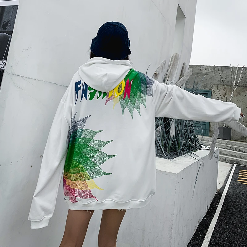 

Colored Leaves Printed Pullovetr Women’s Sweatshirts Hip Hop Hoodies Streetwear Sweatshirt Women Clothing