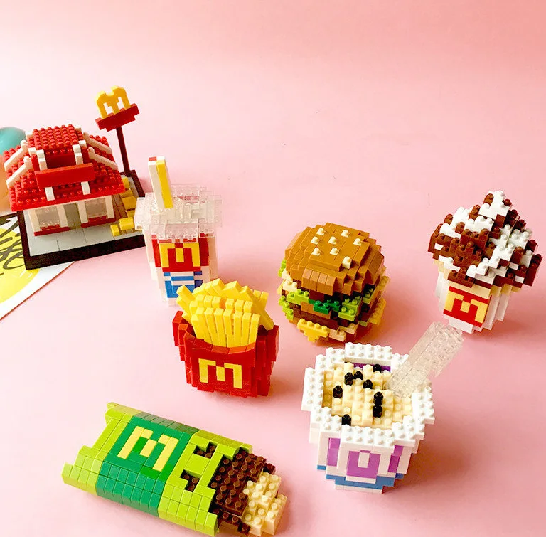 

Children'S Educational Assembled Food Combo Series Sushi Micro Small Particles of Diamond Inserted Building Blocks 2340