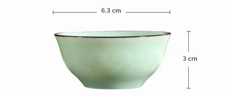 40 мл Longquan Celadon Китай кунг-фу чайные чашки с тиснением Карп/Золотая рыбка чайная чашка Ruyi маленькая рыбка креативные керамические чашки оптом