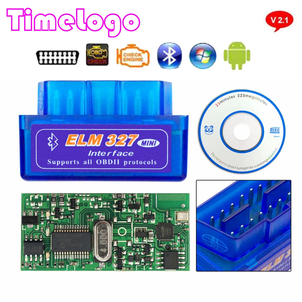 ELM327 Bluetooth V2.1 / V1.5 obd 2 Автомобильный диагностический инструмент elm 327 для Android/Symbian