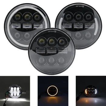 

5.75 inch Round lights 9 Leds Car Headlight For Dyna Sportster 883 Parts motorcycles Headlamp
