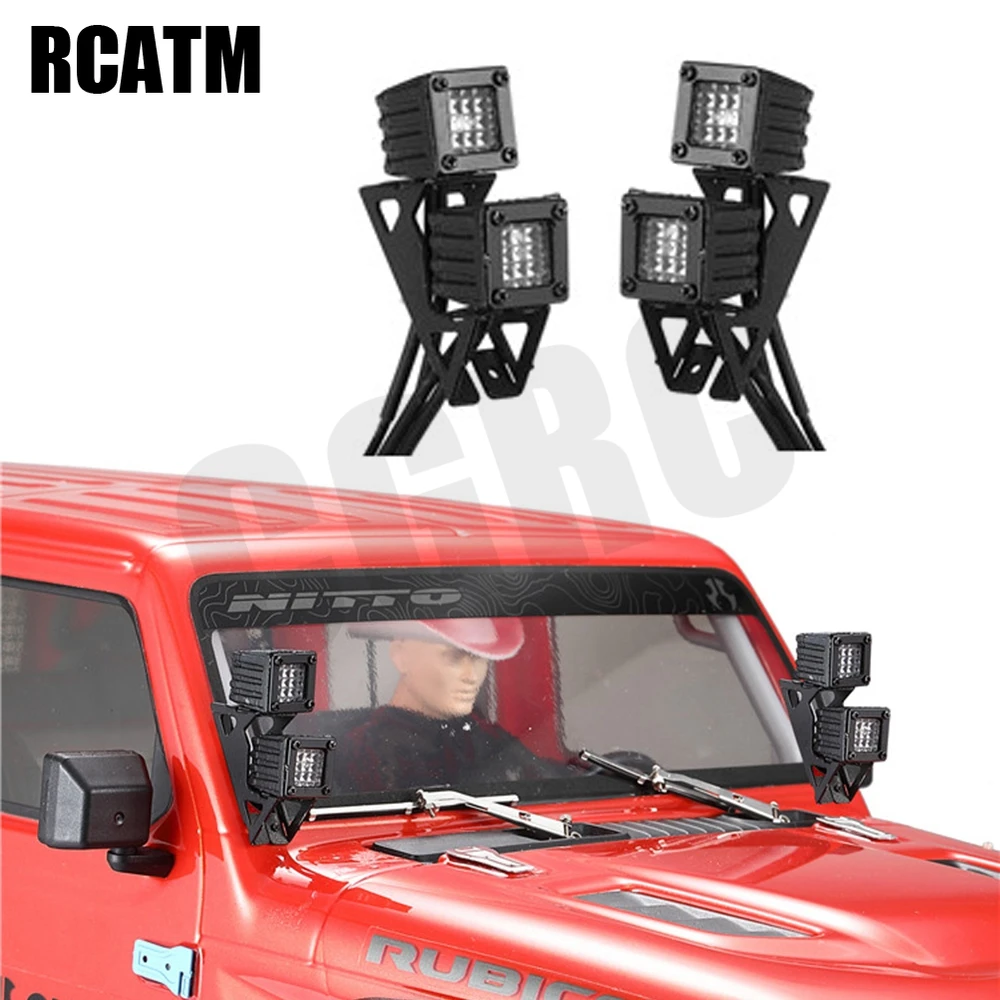 1 пара светодиодные фонари для гусеничного автомобиля 1/10 RC SCX10 III AX103007 JEEP TRX4 TRX6 G63