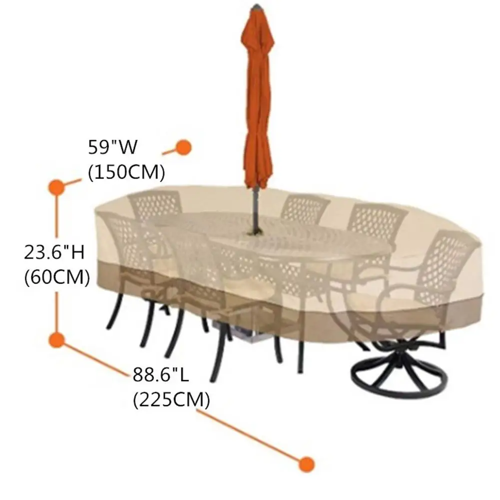 patio table and chairs cover with umbrella hole
