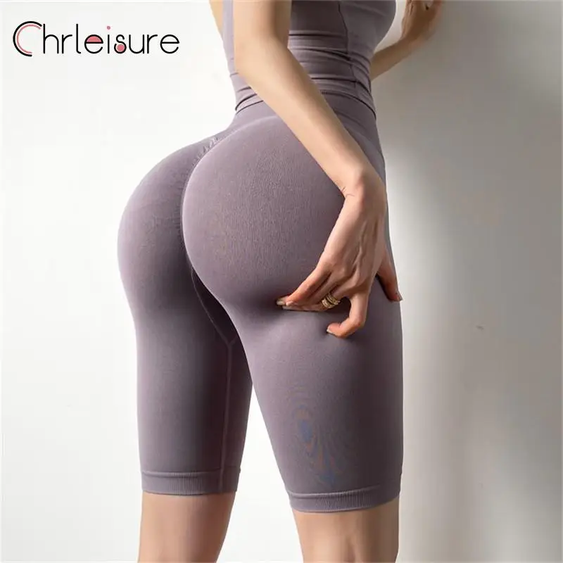 CHRLEISURE Cycling Shorts Women Yoga High Waist Biker Shorts Sports Push Up Fitness Workout Women sports shorts running shorts yoga shorts workout shorts