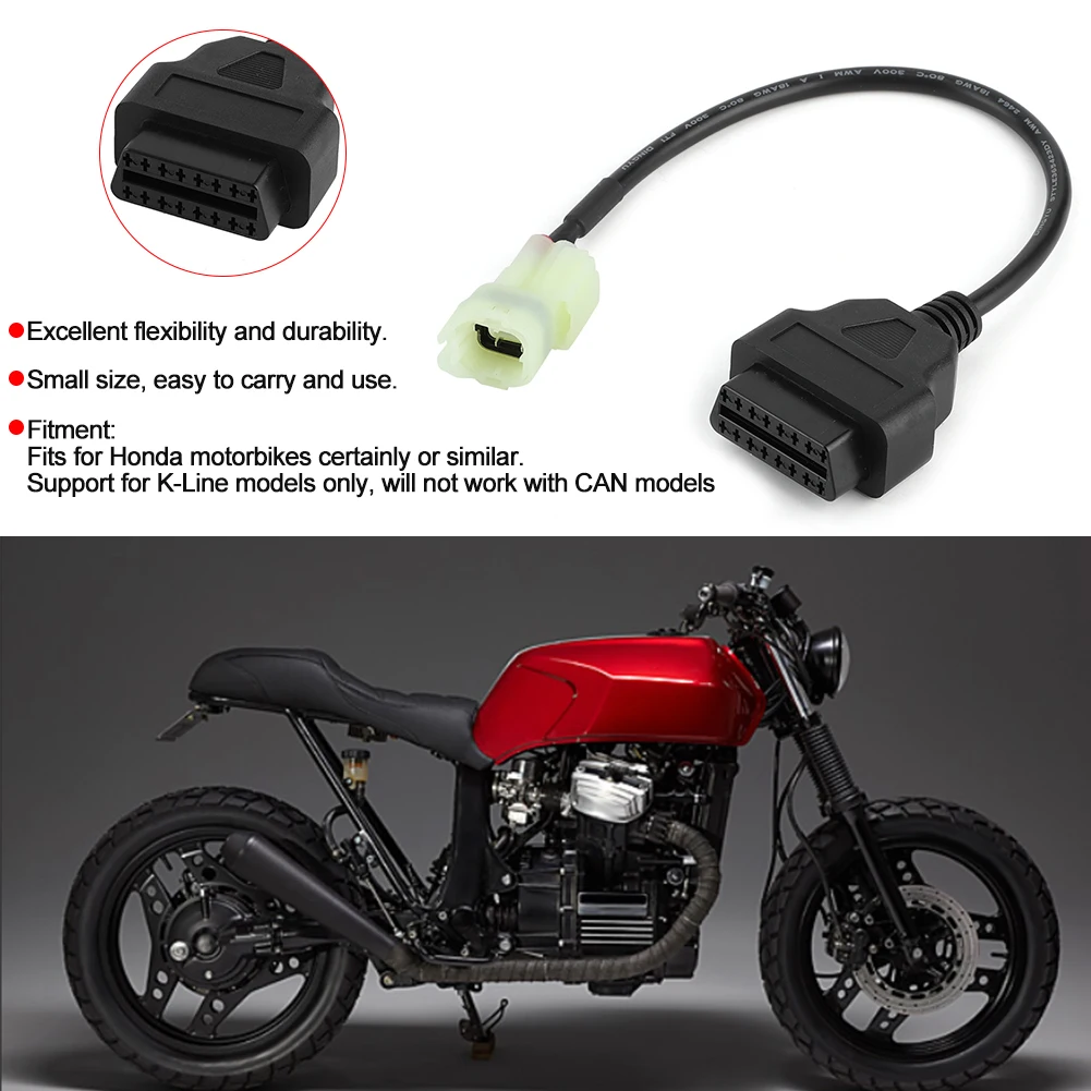 OBD2 до 3 Pin Диагностический Кабель адаптер для мотоцикла Запчасти обнаружения