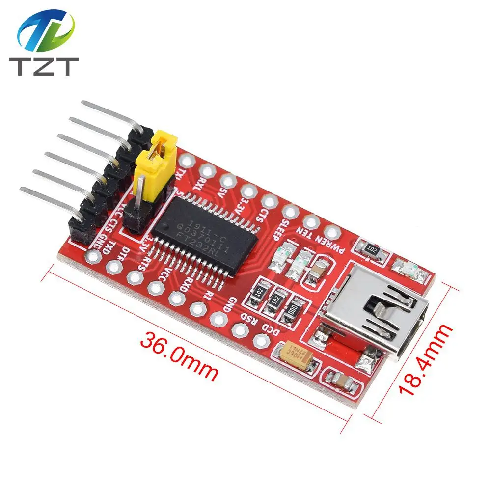 Высококачественный последовательный адаптер FT232RL FT232 FTDI USB 3 В 5 в TTL мини-порт для