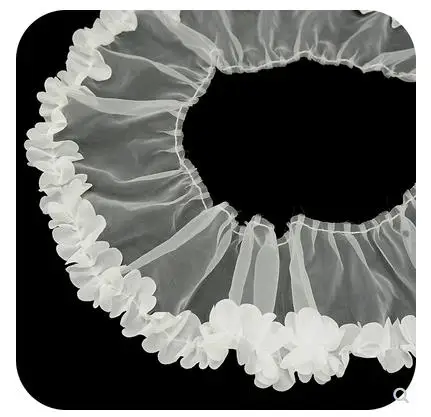 

Eugen пряжа плиссированная шифоновая трехмерная Цветочная кружевная юбка украшение детская ручная работа DIY аксессуары