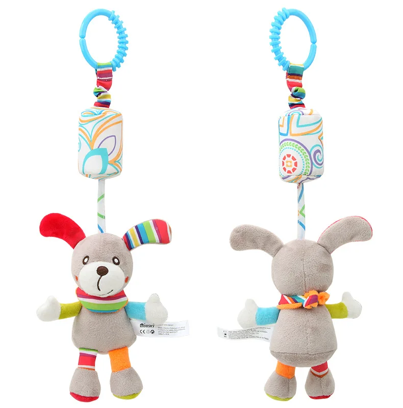 Rattle Toys For Baby Cute Puppy Bee Stroller Toy Rattles Mobile For Baby Trolley 0-12 Months Infant Bed Hanging Gift
