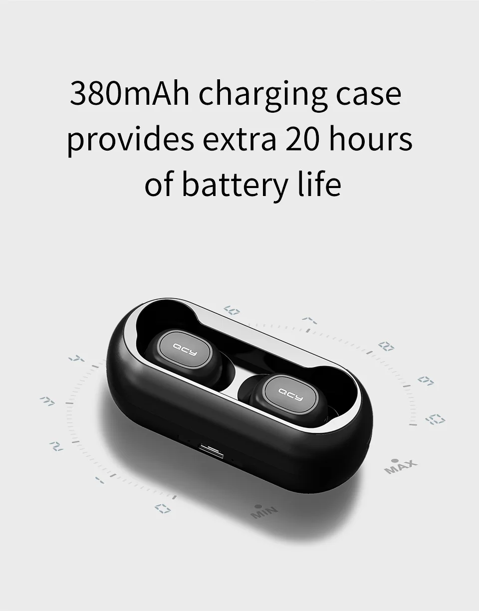 QCY qs1 TWS 5,0 Bluetooth наушники 3D стерео беспроводные наушники с двойным микрофоном