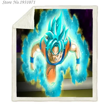 

Anime Dragon Ball Super Printed Fleece Blanket for Beds Thick Quilt Fashion Bedspread Sherpa Throw Blanket Adults Kids 09