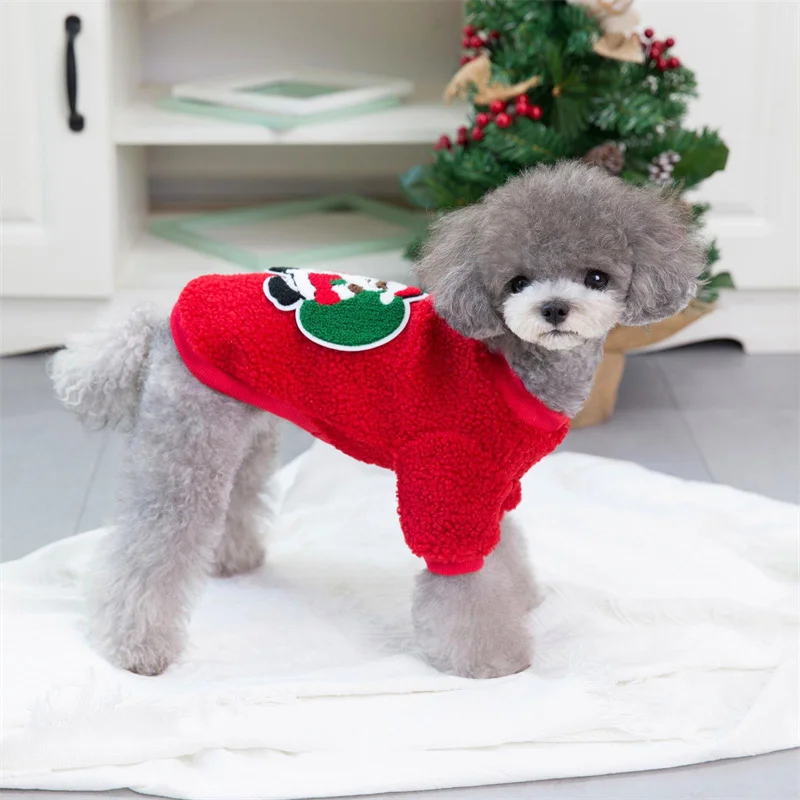 크리스마스 강아지 고양이 개 스웨터 까마귀 작은 개를 위한 겨울 애완 동물 옷 포메라니안 시추 풀오버, 마스코트 의상 의류