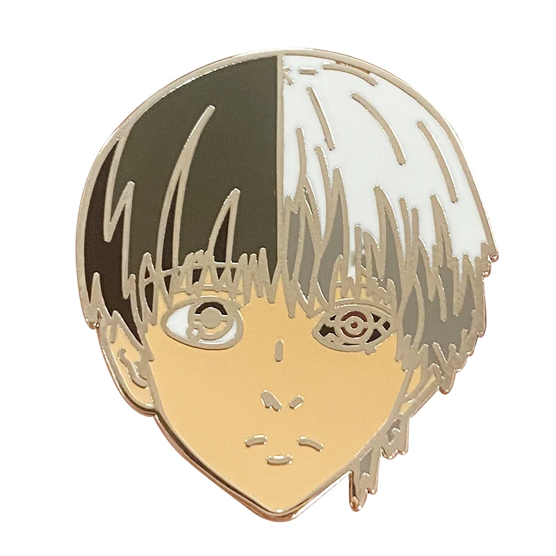Half-human half-ghoul Ken Kaneki Pin Tokyo Ghoul Brooch Japanese Manga Fans Perfect Accessory