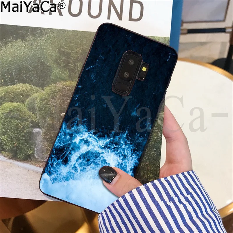 MaiYaCa фон с изображением побережья голубого моря Черная мягкая крышка чехол для телефона для samsung S9 S9 плюс S10 S6 S6edge S10plus S7 S7edge S8 S8plus