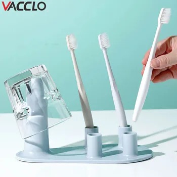 

Vacclo Creative Wash Table Toothbrush Racks 4hook Mug Storage Rack Bathroom Organizer Accessories Wall Hanging Toothbrush Holder