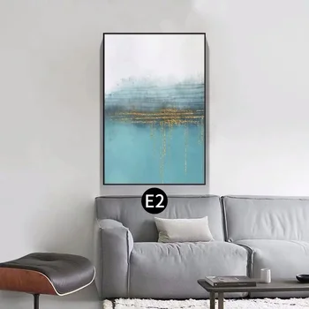

Hand painted Abstract Oil Painting Deep Blue Texture Wall Art For Home Decoration Hotel Livong Room