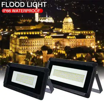

50W 100W LED Flood Light AC185-265V Waterproof IP66 Outdoor Advertising Building Yard Park Garage Lighting Landscape Light