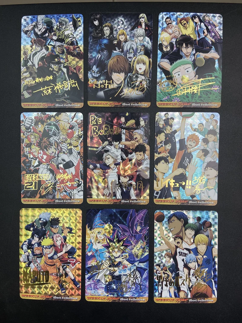 

9pcs/set Jump Naruto Jojo Haikyuu HITMAN REBORN Hobby Collectibles Game Collection Cards Limit