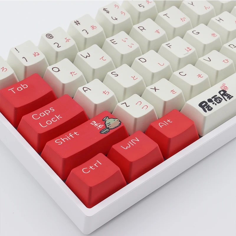 Keycaps de Izakaya Keycap Chave Perfil Elemento Japonês Tintura Sublimação Cereja mx Teclado Mecânico Chave-boné Pbt 108 Oem - Imagem 3