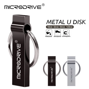 

Top quality usb flash drive pen drive 16GB 32GB 64GB waterproof Metal Key pendrive Card Memory Stick Drives u disk with gift